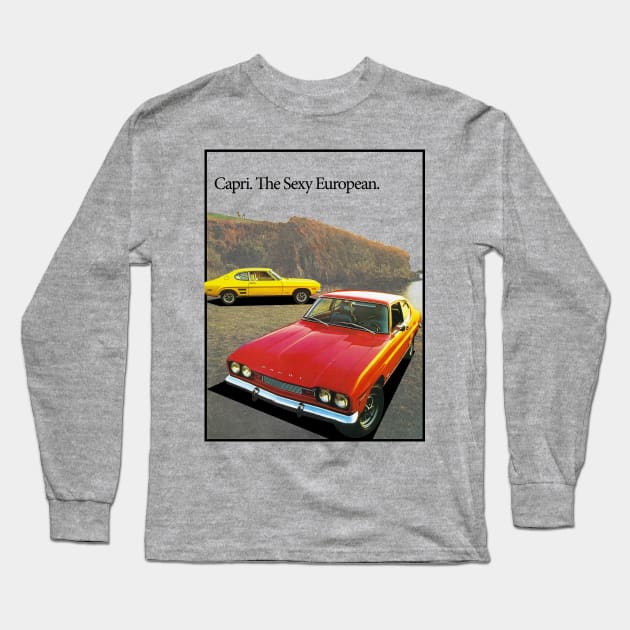 FORD CAPRI - advert Long Sleeve T-Shirt by Throwback Motors
